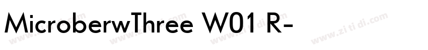 MicroberwThree W01 R字体转换